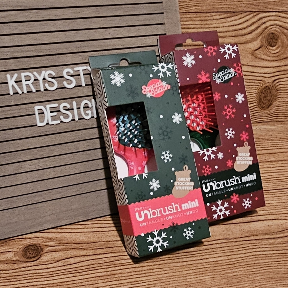 Unbrush Mini Special Edition Snowflake Metalic Green (2)